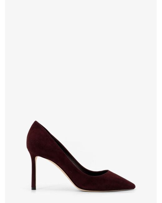 Jimmy Choo Brown Romy 85 Suede Pumps