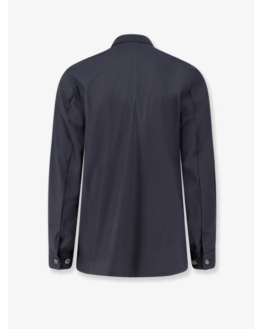 Hevò Blue Bari Viscose Blend Shirt for men