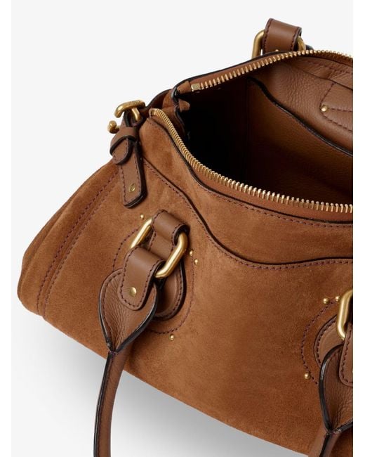 Chloé Brown Paddington Suede Shoulder Bag