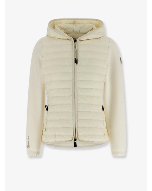 Moncler Natural Neoprene Jacket With Padded Inserts