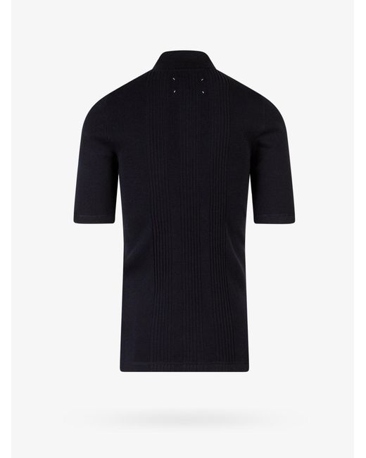 Maison Margiela Black Cotton Polo Shirt for men