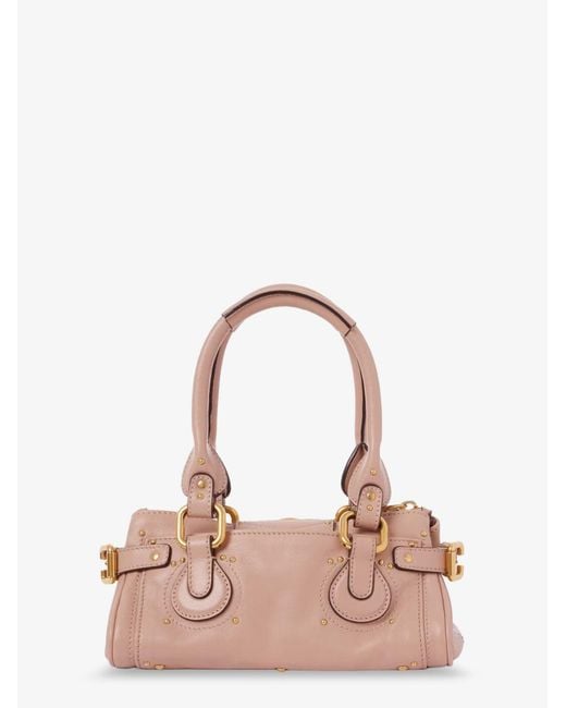 Chloé Natural Paddington Leather Shoulder Bag