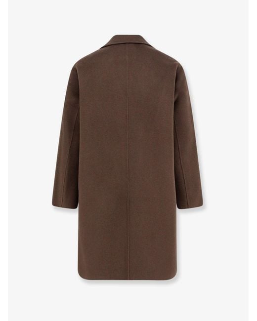 Amaranto Brown Outdoor Wool Coat for men