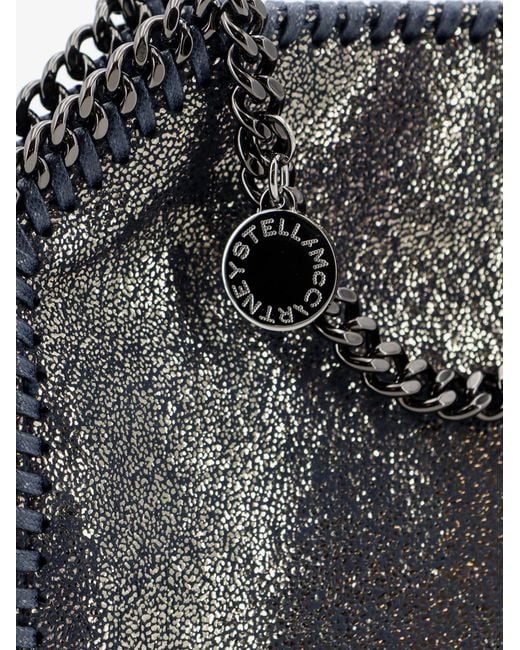 Stella McCartney Black Falabella Tiny Shiny Shaggy Deer Crossbody Bag