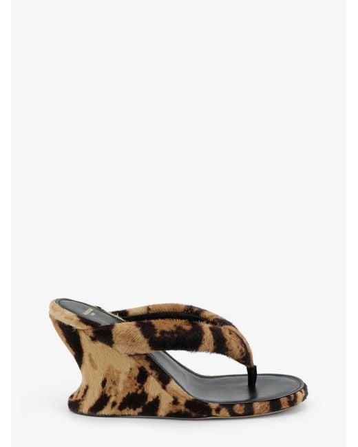 Balenciaga Multicolor Gaeta Flip-Flops With Ponyskin Wedge