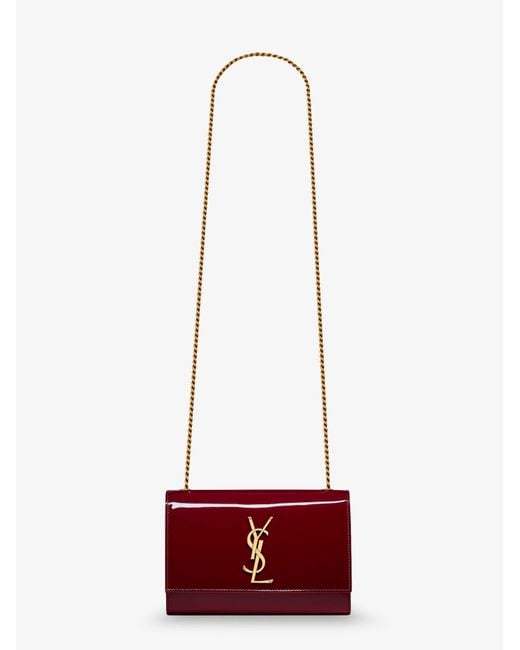 Saint Laurent Red Kate Patent Leather Crossbody Bag