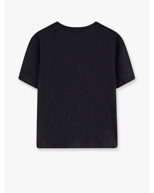 Totême Black Lyocell And Organic Cotton T-Shirt