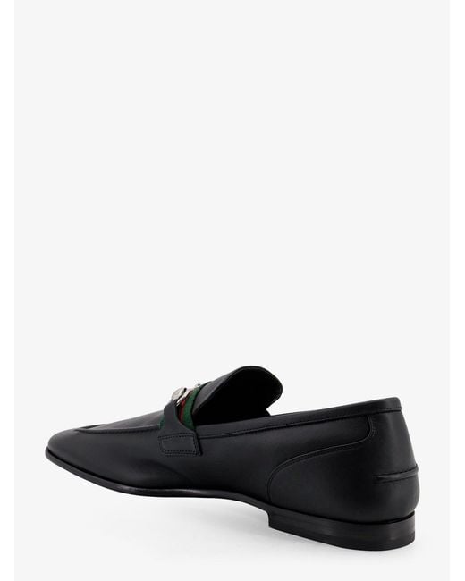 Gucci Black Como Leather Loafers for men