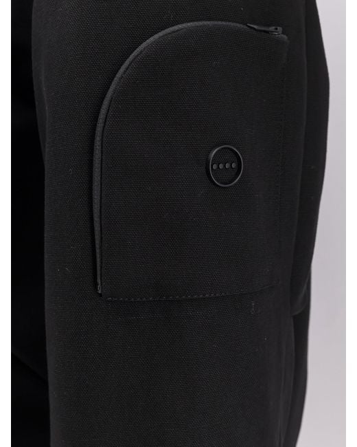 Hevò Black Castro Cotton Bomber Jacket for men