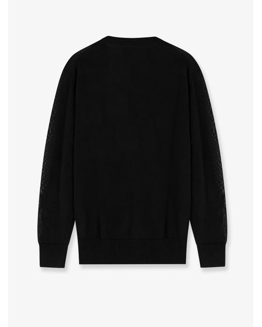 Seven Gauge Black Serafino Lyocell Sweater for men