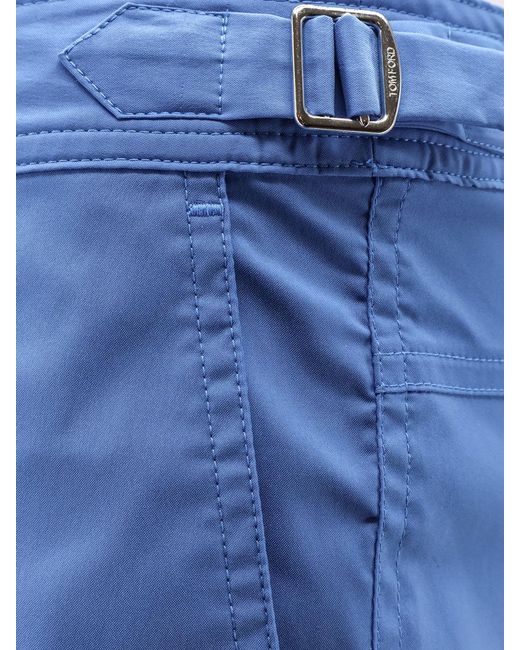 Tom Ford Blue Nylon Swim Trunks for men