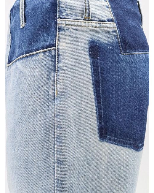 Maison Margiela Blue Jeans With Patchwork Effect for men