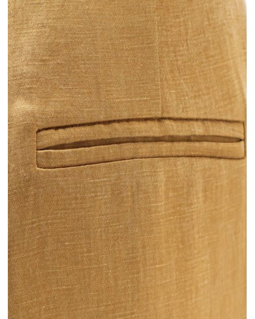 Alysi Natural Lyocell And Linen Trousers