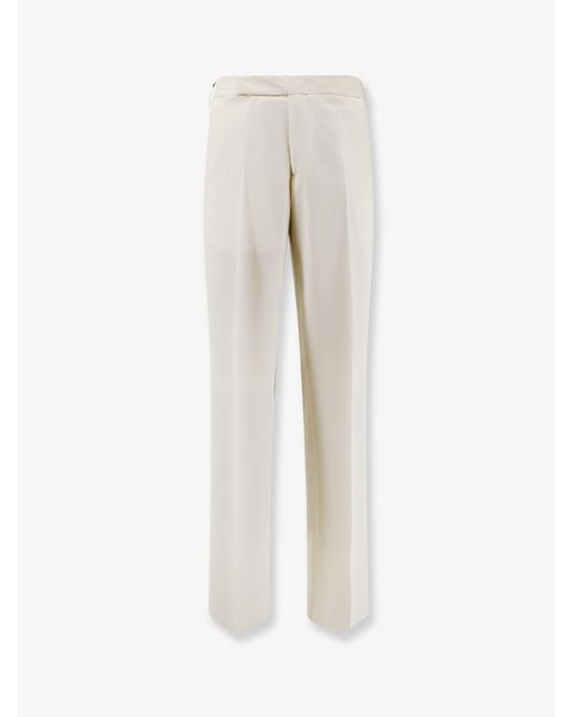 Lardini White Pure Virgin Wool Trousers for men