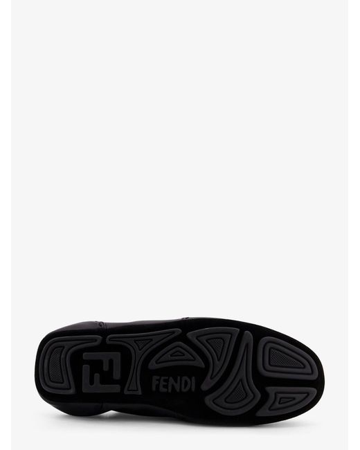 Fit Leather Sneakers-Uomo di Fendi in Black da Uomo
