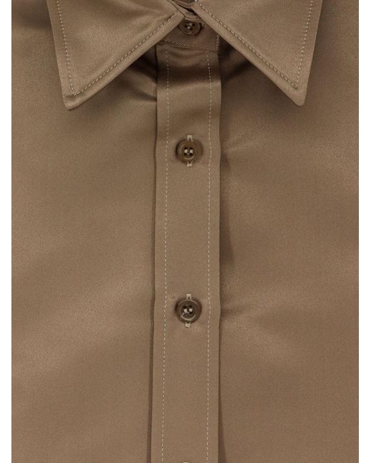 Frankie Shop Natural Boxy Shirt Arlen Satin
