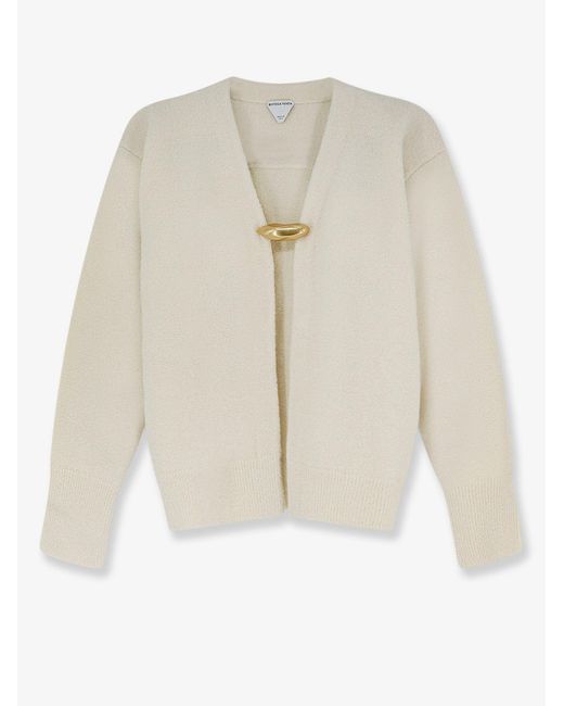Bottega Veneta White Cashmere, Wool And Silk Cardigan