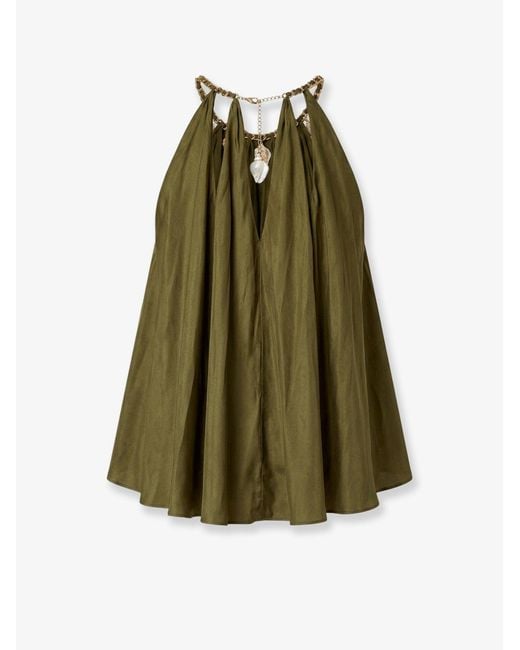 Zimmermann Green Mahon Silk Top