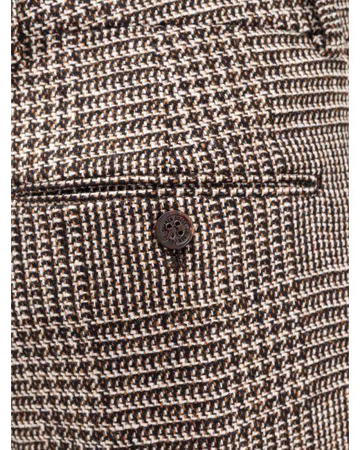 Golden Goose Deluxe Brand Gray Wool-Blend Multicolor Pants With Pockets for men