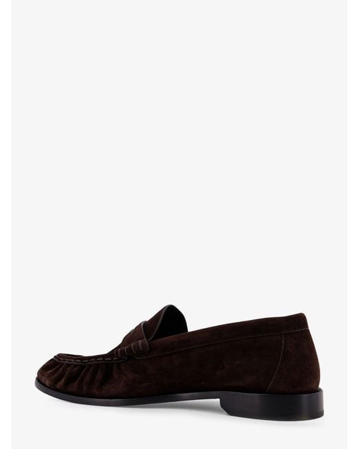 Saint Laurent White Le Loafer 15 Moc Suede Loafers for men