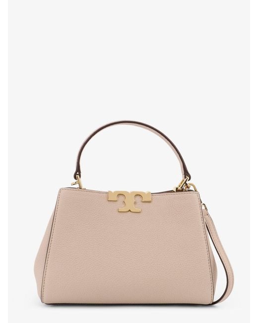Tory Burch Natural Eleanor Pebbled Mini Satchel Crossbody Bag
