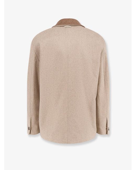 Lardini Natural Goslin Pure Virgin Wool Coat for men