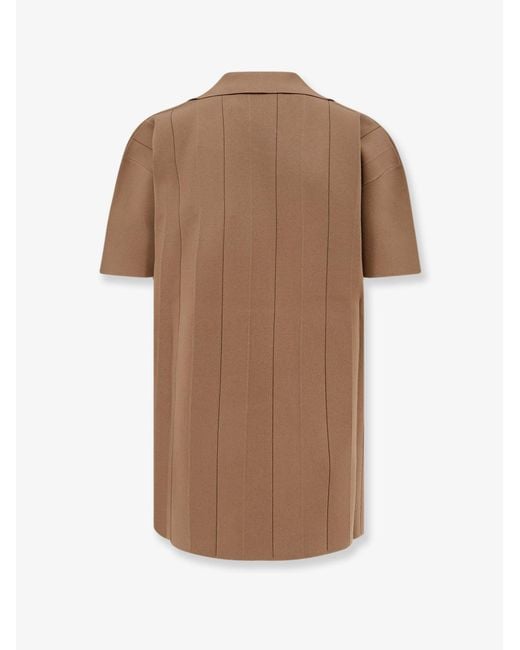 Max Mara Brown T-Shirts And Polos Viscosa Poliammide