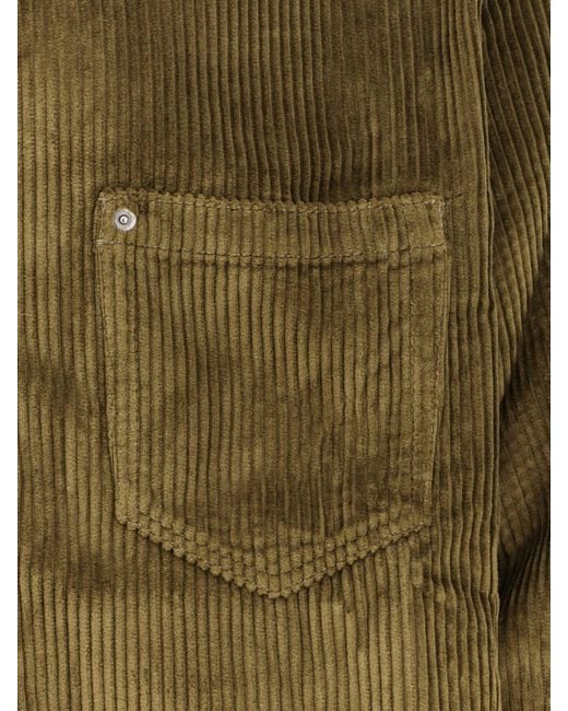 Corduroy Shirt-Uomo di AMI in Green da Uomo