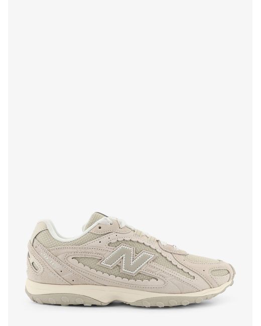 New Balance White Suede And Mesh Sneakers With Side Logo for men