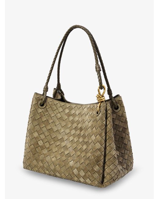 Bottega Veneta Green Parachute Large Suede Shoulder Bag