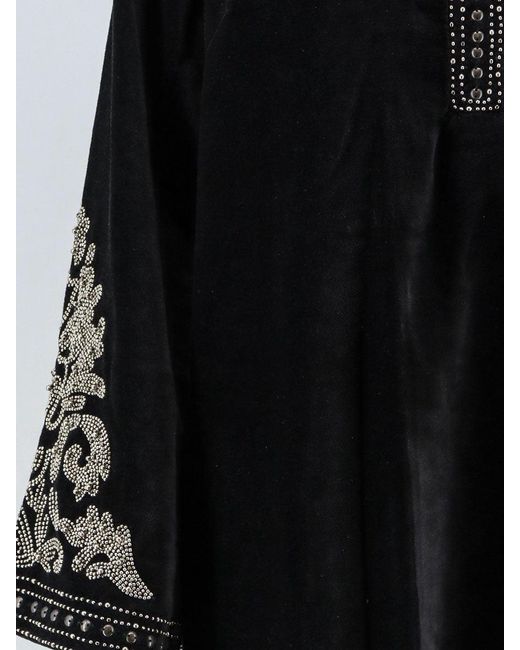 Scarlett Poppies Black Signe Velvet Dress With Studs