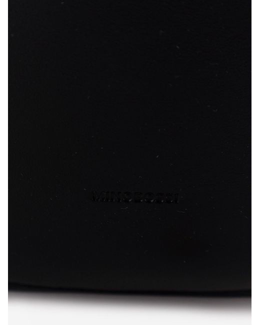 MINOBOSSI Black Liz Leather Crossbody Bag