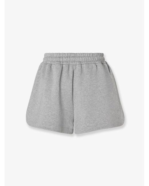 Fendi Gray Essentia Cotton Jersey Shorts