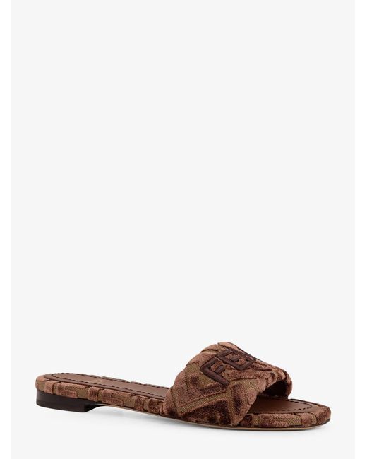 Slide Sunshine di Fendi in Brown