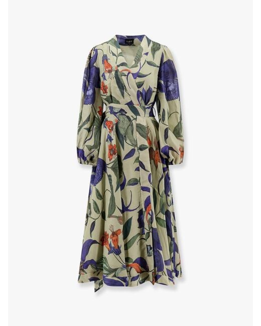 Lavi Green Ligea Cotton Long Dress With Print