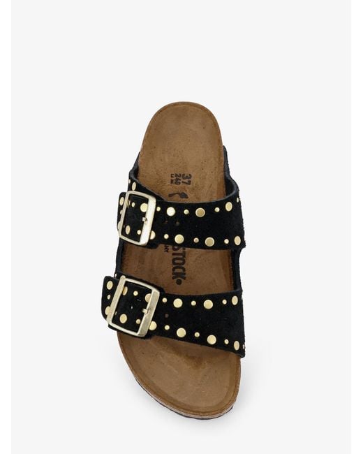 Birkenstock Black Rivet Suede Sandals