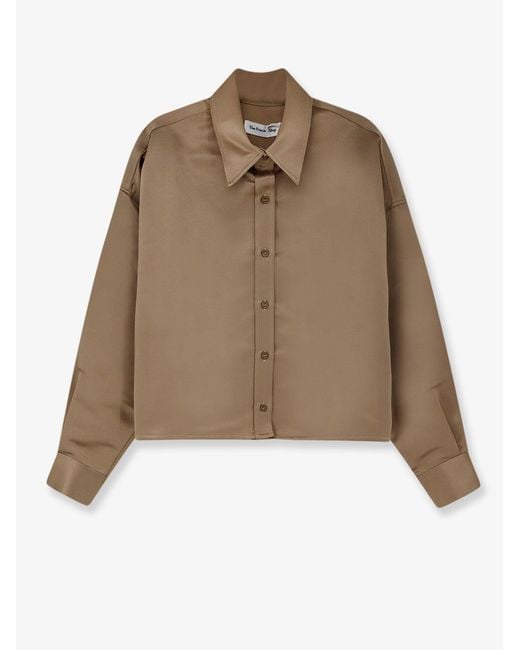 Frankie Shop Natural Boxy Shirt Arlen Satin