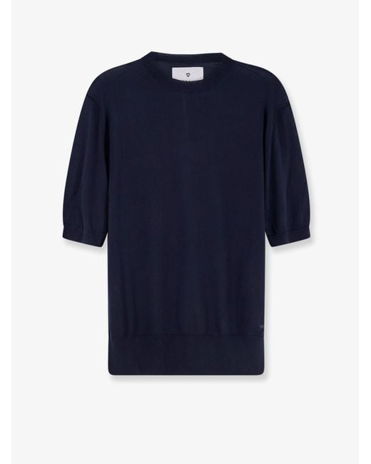 Seven Gauge Blue Lyocell Sweater for men