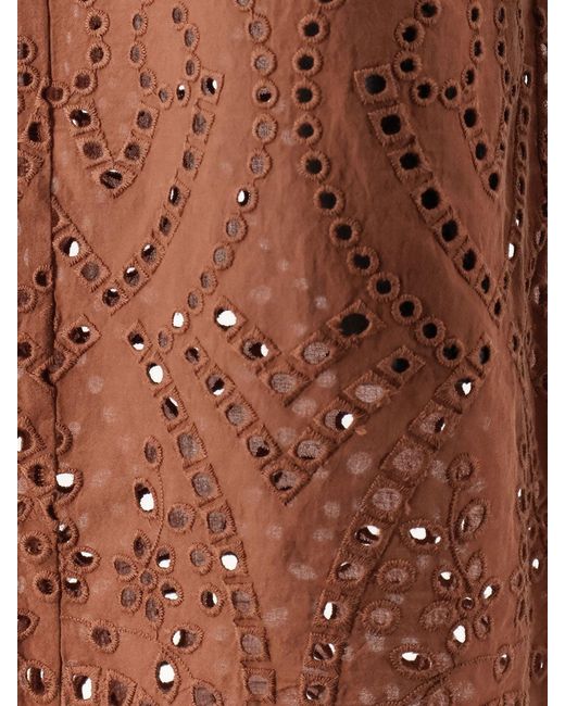 Mc2 Saint Barth Brown Inez Sangallo Lace Trousers