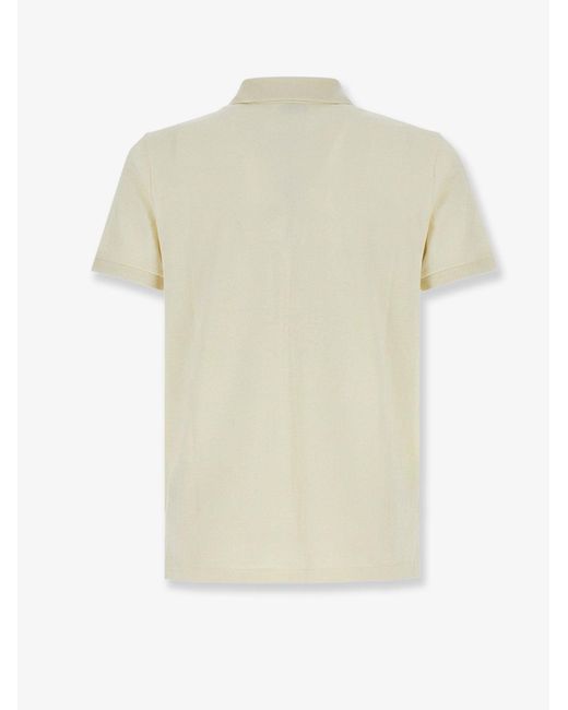 Polo Ralph Lauren White Cotton Polo Shirt With Embroidered Logo On The Front for men