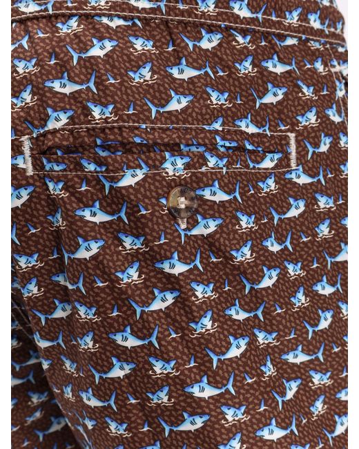 Mc2 Saint Barth White Lighting Micro Fantasy Recycled Polyester Swim Trunks for men