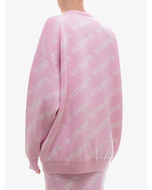 Vetements Sweater in Pink | Lyst