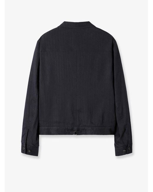 TONYWACK Blue Linen Blend Jacket for men
