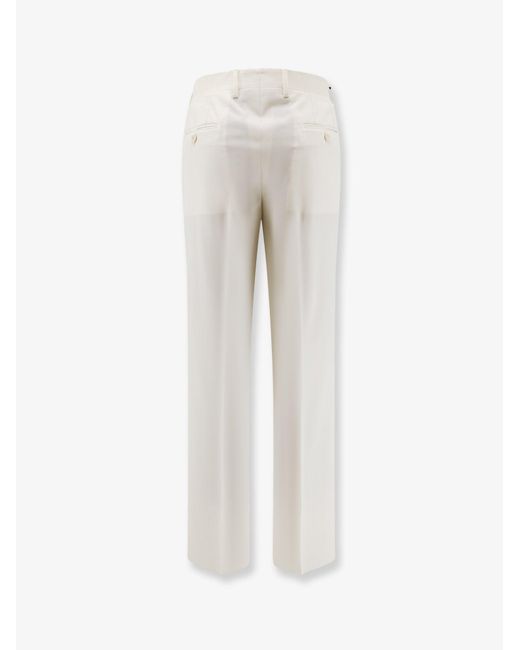 Lardini White Pure Virgin Wool Trousers for men