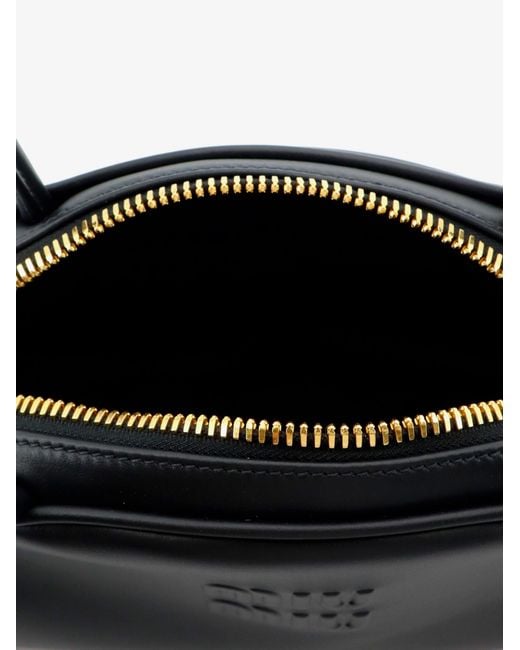Miu Miu Blue Beau Leather Handbag