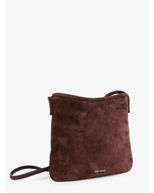 MANU Atelier Brown Fidéle Suede Crossbody Bag