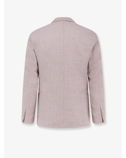 Lardini Pink Roma Pure Virgin Wool And Linen Blazer for men