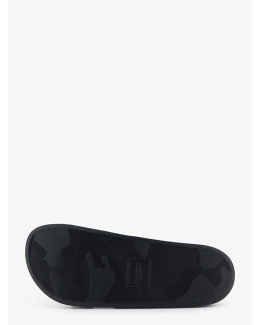 Moncler White Basile Rubber Sandals With Front Logo Patch for men