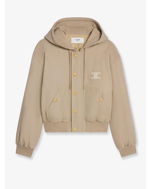 Céline Natural Canvas Jacket With Triomphe Patch