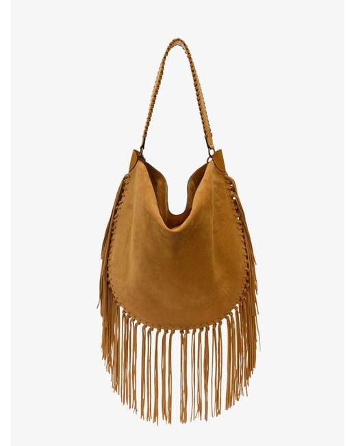 Isabel Marant Metallic Oskan Suede Shoulder Bag